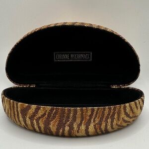Corinne McCormack Glasses Sunglasses Hard Case Storage Faux Texture CASE ONLY